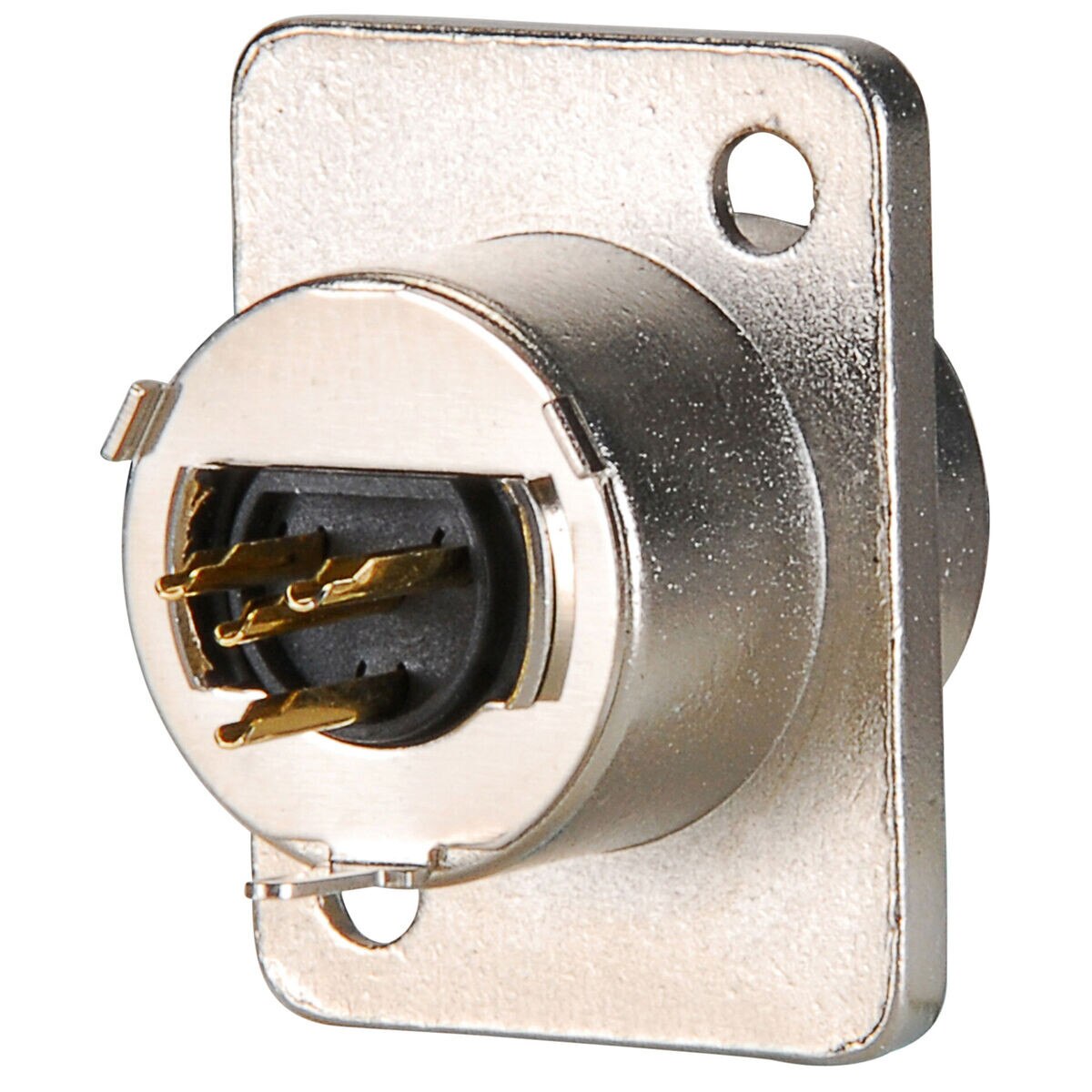 Amphenol AG4FCRV "D" Flange Panel Mount Mini XLR Female Connector